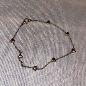 Heart Anklet & Circle Charm Anklet